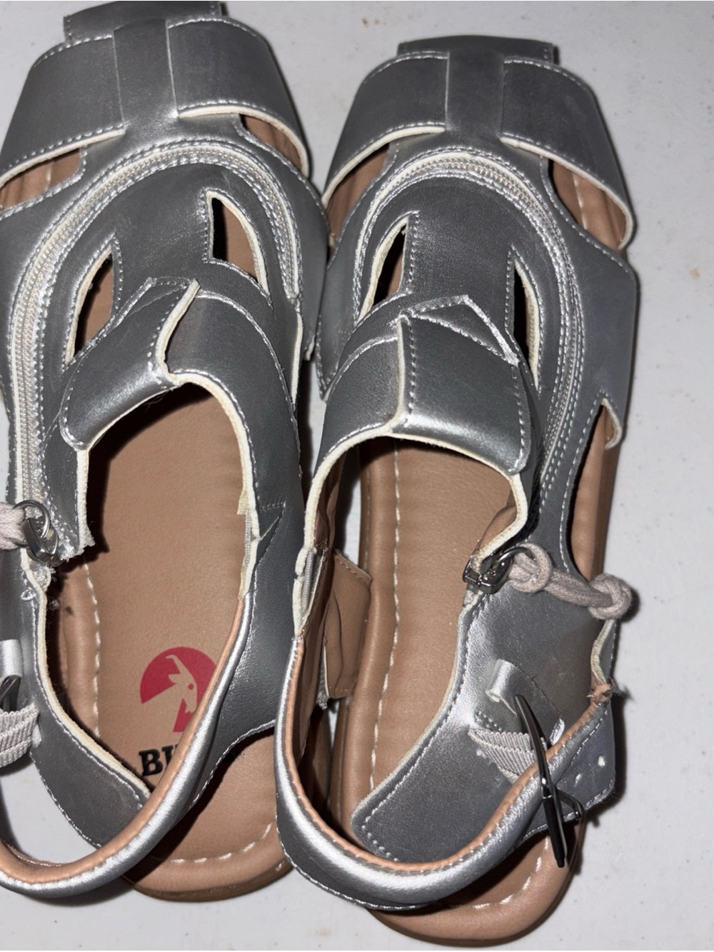Billy Women’s Silver Easy on Sandals - Breathable Casual Footwear